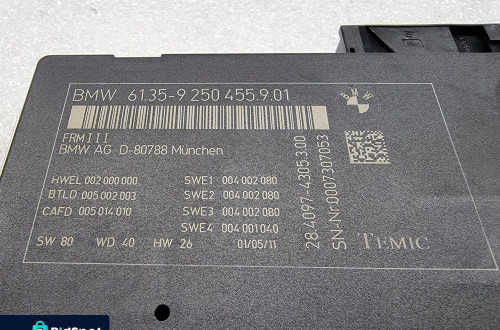 BMW 7 F01 STEROWNIK MODUŁ ŚWIATEŁ FRMIII 9250455