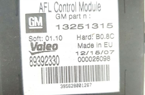 OPEL CORSA D CZUJNIK MODUŁ SKRĘTU 13251315