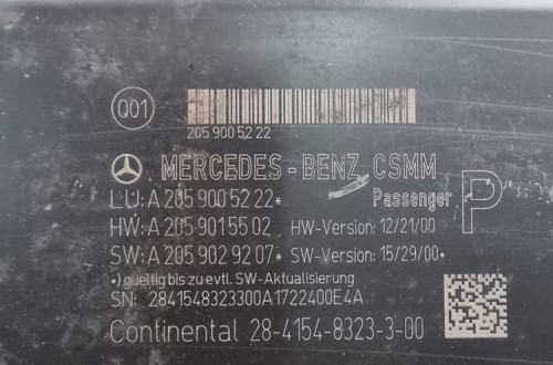 MERCEDES C W205 MODUŁ STEROWNIK FOTELA