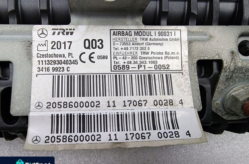 MERCEDES C KLASA W205 AIRBAG PASAŻERA 2058600002