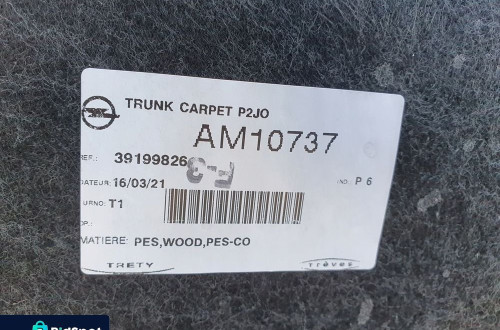 Opel Corsa F 5D PODŁOGA BAGAŻNIKA Wykładzina