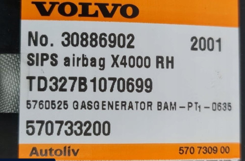 PODUSZKA FOTELA PRAWA VOLVO V40 S40 30886902