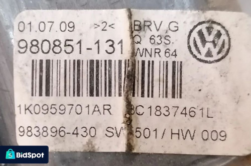 VW PASSAT B6 09r  SILNICZEK SZYBY LEWY PRZÓD 1K0959701AR