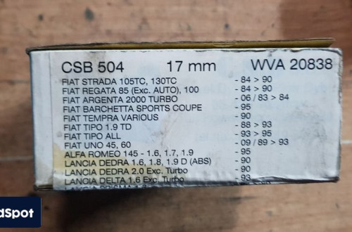 FIAT TIPO UNO  LANCIA DEDRA   KLOCKI HAMULCOWE PRZÓD