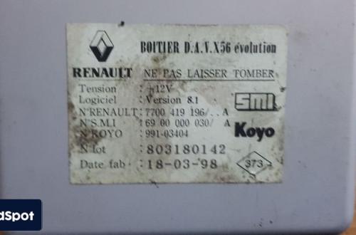 RENAULT I MODUŁ STEROWNIK 7700419196A 6900000030