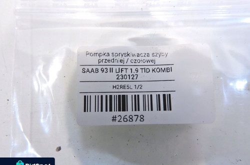 POMPKA SPRYSKIWACZA SZYBY CZOŁOWEJ SAAB 9-3 II