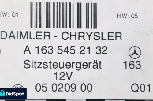 Mercedes ML W163 MODUŁ STEROWNIK FOTELA 1635452132