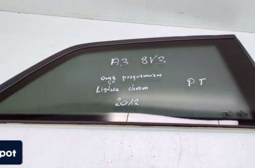 SZYBA KAROSERYJNA PRAWY TYŁ POD LISTWĘ CHROM AUDI A3 8V3 3 DRZWI 2012R