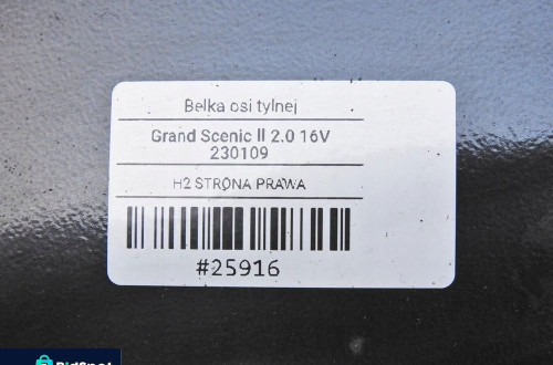 BELKA ZAWIESZENIA TYŁ GRAND SCENIC II