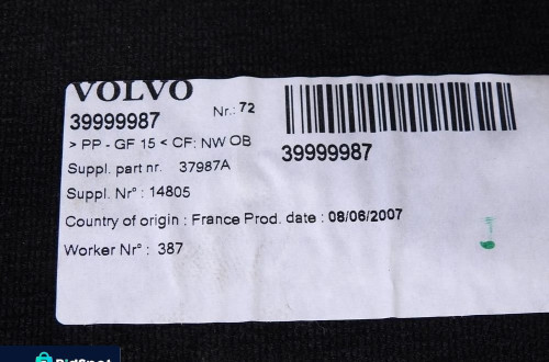 DYWAN WYKŁADZINA BAGAŻNIKA VOLVO V50 LIFT 39999987