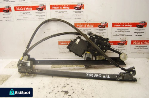 MECHANIZM SZYBY PRAWY PRZÓD + SILNICZEK VW SHARAN LIFT ALHAMBRA 7M3959802 00-10 7M0837402