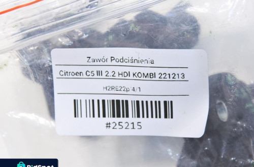 ZAWÓR PODCIŚNIENIA CITROEN C5 III 2.2 HDI