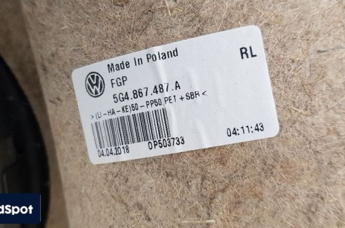 GOLF VII  BOCZEK DRZWI LEWY TYŁ 5G4867487A