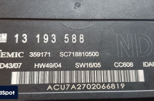 OPEL VECTRA C MODUŁ KOMFORTU 13193588