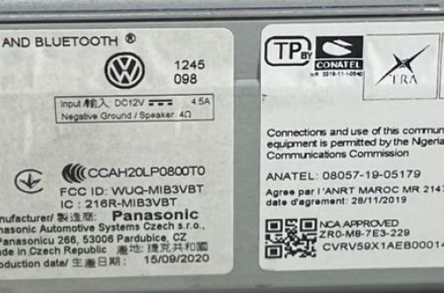 VW GOLF VIII 8 RADIO MIB3E BLUETOOTH 5H0035867