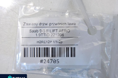 ZAWIASY DRZWI LEWY PRZÓD 289 SAAB 9-3 II LIFT
