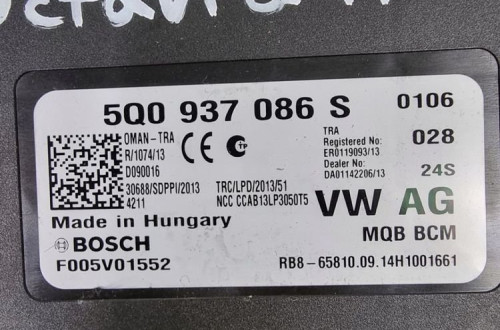 SKODA OCTAVIA III MODUŁ KOMFORTU 5Q0937086S