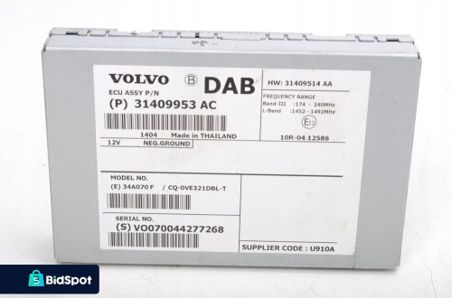 VOLVO V40 II TUNER RADIA DAB 31409953