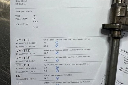 WTRYSKIWACZ TEST 2.0 HDI TDCI 9657144580 WTRYSK IMA PEUGEOT CITROEN FORD VOLVO