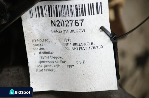SKRZYNIA BIEGÓW FSM-BIELSKO B. POLSKI FIAT 170/700 900