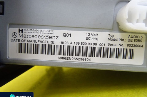 RADIO CD HARMAN BACKER MERCEDES W169 A1698200386 NR85
