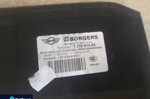 MINI COOPER F56 F57 PODŁOGA WYKŁADZINA BAGAŻNIKA 7298614