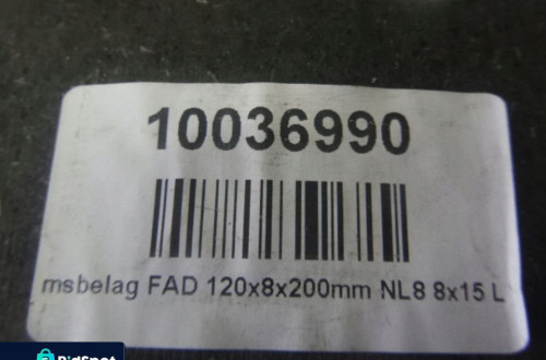 OKŁADZINY SZCZĘK 200X8X120MM 8SZT