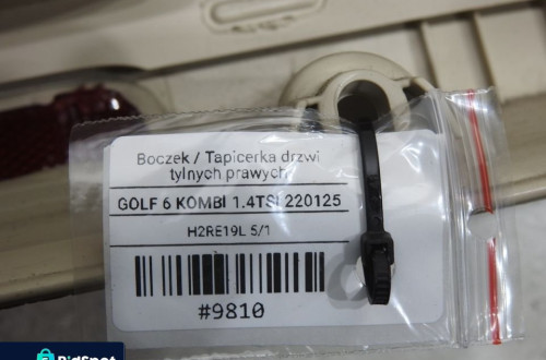 BOCZEK DRZWI PRAWY TYŁ VW GOLF VI KOMBI