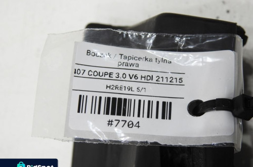 TAPICERKA BOCZEK PRAWY TYŁ PEUGEOT 407 COUPE