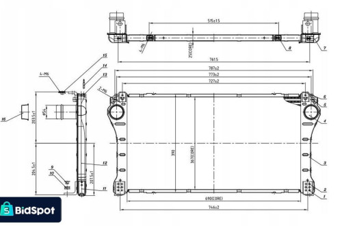 TOYOTA COROLLA SDN EU 2007 - 14 INTERCOOLER 2