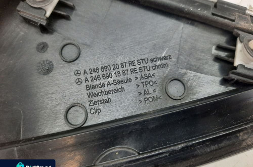 TRÓJKĄT ZAŚLEPKA BŁOTNIKA PRAWA MERCEDES B W246 A2466902087