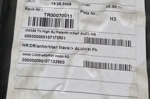 TAPICERKA BOCZEK DRZWI PRAWY TYŁ VW TOURAN