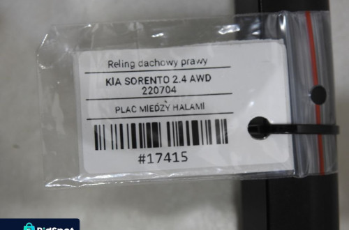 RELING DACHOWY PRAWY KIA SORENTO I 86799-3E000