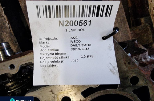 SILNIK DÓŁ IVECO DAILY 35S18 3.0 HPI
