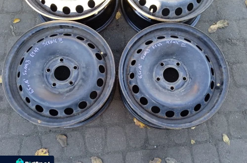 FELGI STALOWE RENAULT SCENIC III MEGANE III 6,5x16 5X114,3 ET47 KOMPLET ORYGINAŁ