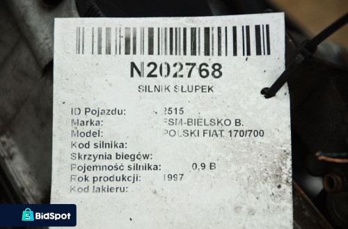 SILNIK SŁUPEK FSM-BIELSKO B. POLSKI FIAT 170/700 900