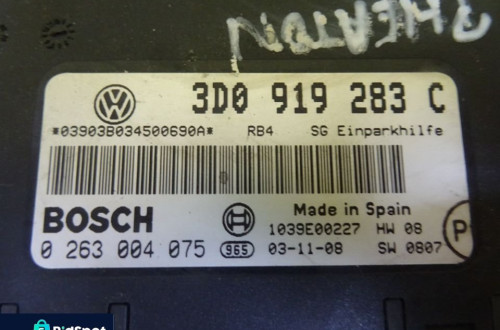 MODUŁ STEROWNIK PDC PARKOWANIA VW PHAETON 3D0919283C / 0263004075 NR11