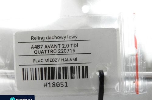 RELING DACHOWY LEWY AUDI A4 B7 AVANT 8E9860021