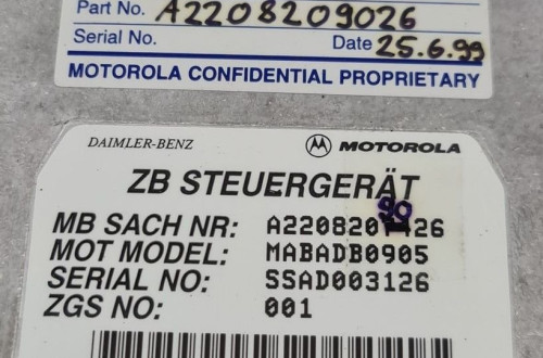 MODUŁ STEROWNIK SOS MERCEDES W220 A2208209026