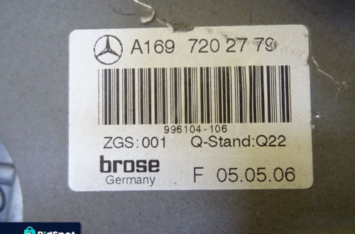 PODNOŚNIK SZYB LEWY PRZÓD MERCEDES W169 HB5D MECHANIZM ELEKTRYCZNY NR49