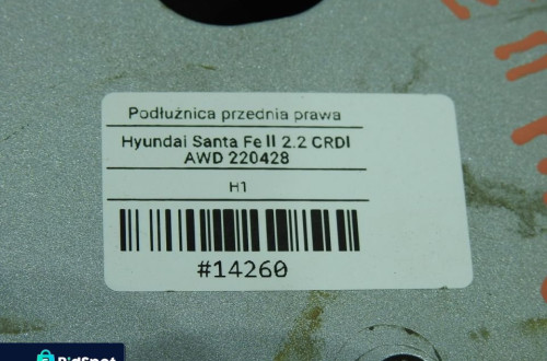 PODŁUŻNICA PRAWY PRZÓD 6M HYUNDAI SANTA FE II