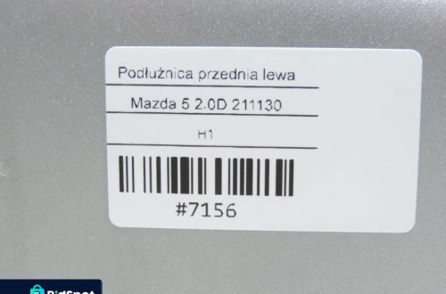 PODŁUŻNICA LEWY PRZÓD 22V MAZDA 5 I