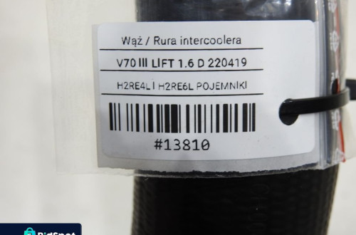 WĄŻ RURA INTERCOOLERA VOLVO V70 III 1.6 D