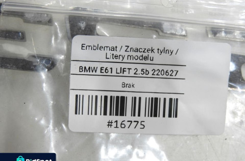 LOGO EMBLEMAT ZNACZEK NAPIS BMW E60 E61 LIFT 523i