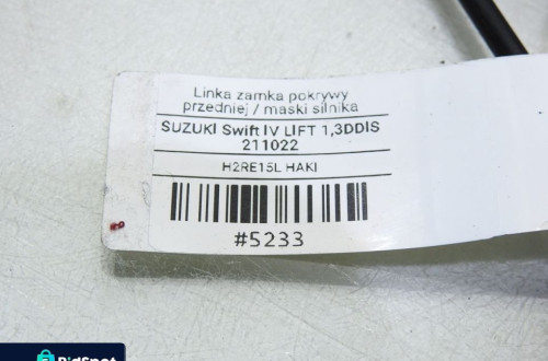 RĄCZKA LINKA OTWIERANIA MASKI SUZUKI SWIFT IV LIFT