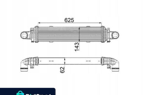 MERCEDES BENZ GLK-KL X204 2012 - 15 INTERCOOLER 2