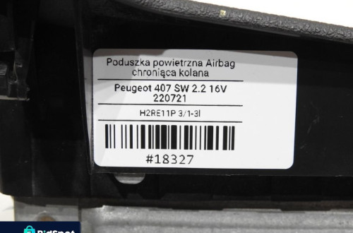 PODUSZKA AIRBAG KOLANOWA KIEROWCY PEUGEOT 407