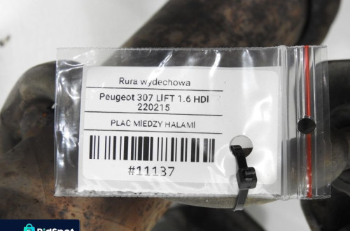 RURA WYDECHOWA PEUGEOT 307 1.6 HDI