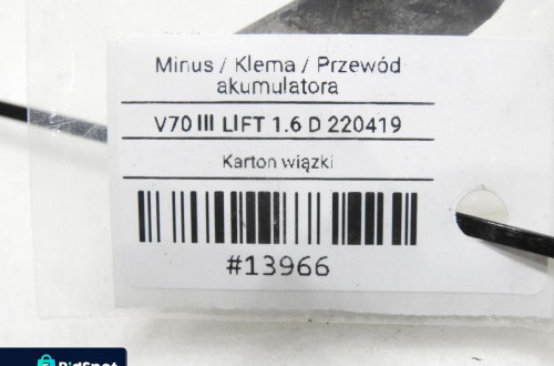 KLEMA MINUSOWA PRZEWÓD VOLVO V70 III 1.6 D