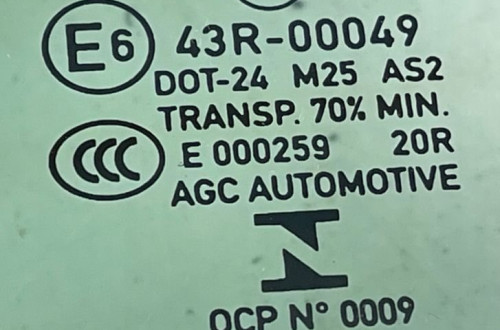 ~ MERCEDES C-KLASA 205 CABRIO SZYBA PRAWA TYŁ